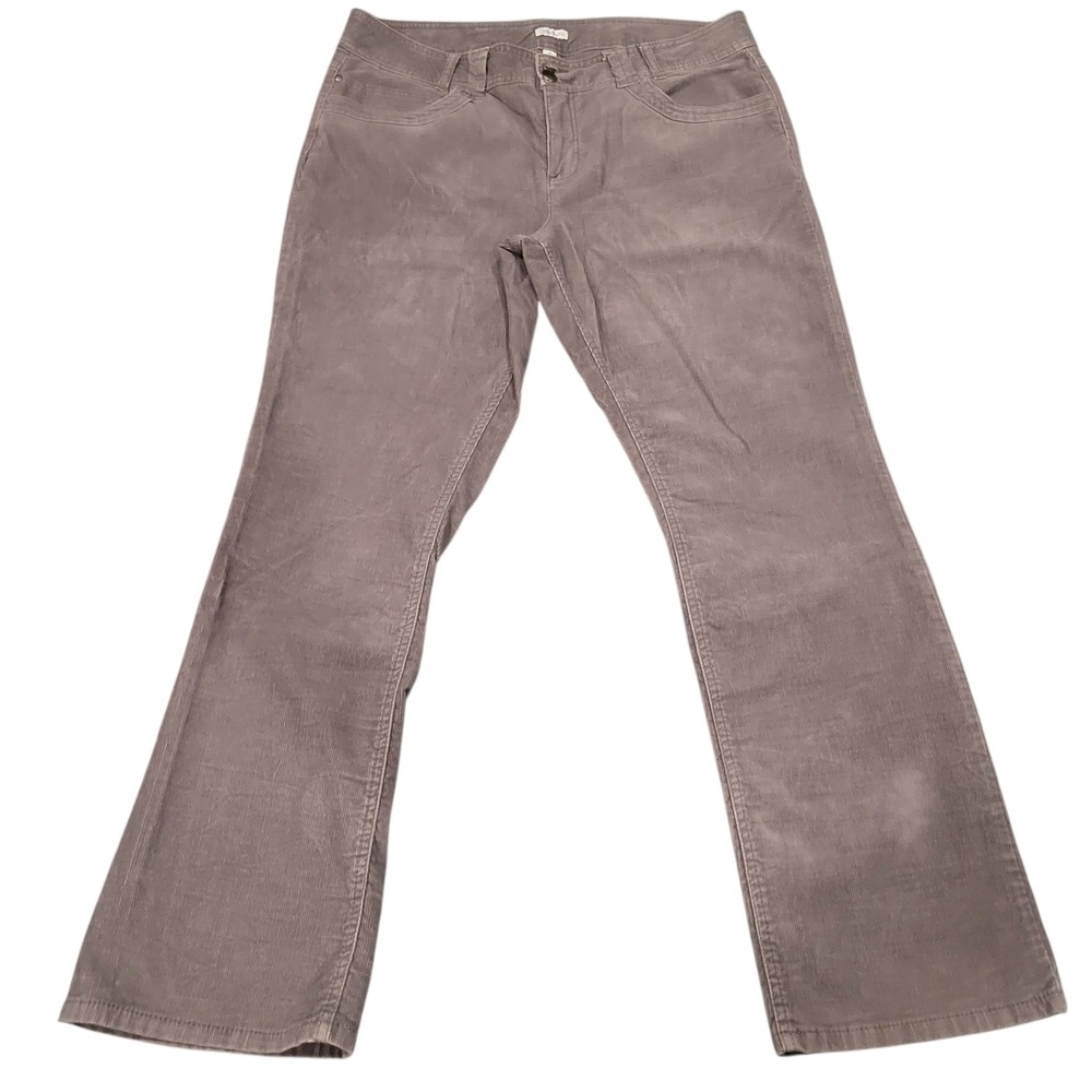 Relativity‎ Womens Gray Corduroy Flare Bootcut Pants Flattering Size 18 C389